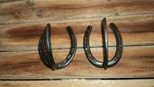 compact wall 2peace set gun racks rifle hook STEEL hanger western horseshoe old