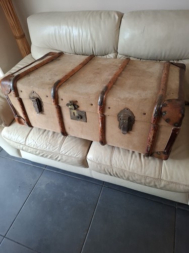 Vintage steamer trunk - steamer, case