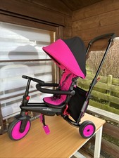 SmarTrike STR3 Folding Stroller Trike – Pink 6-in-1 Toddler Pushchair Smart