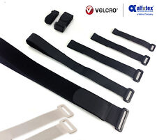VECLRO® Brand Straps plastic Buckle Band luggage Strap Black or White