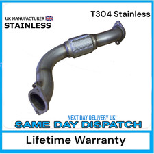 Focus RS Mk 1 Flexi Pipe Exhaust 100% T304 Stainless Downpipe - 76mm Bore