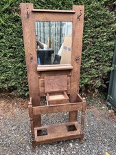 Hall Stand Vintage with Mirror Hooks and Drawer Antique Brass