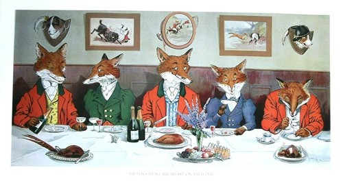 Framed fox hunt - fox's, breakfast