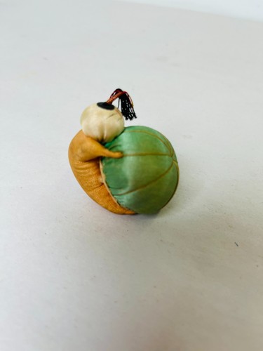 Vintage chinese silk pin - chinese,