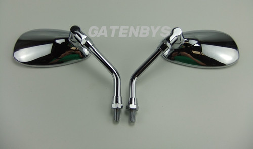 Pair teardrop oval - teardrop, chrome