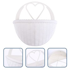 2Pcs Plastic Simulated Rattan Flower Pots Hanging Baskets Wall Decorations