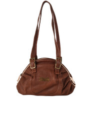 Dolce & Gabbana Vintage Bowling Bag Shoulder Bag Leather Brown