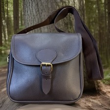 Vintage Conway Of London Dark Brown Leather Shotgun Cartridge Bag New Old Stock