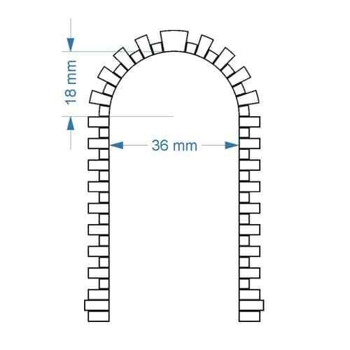 Arched quoins 36x18mm laser - quoins,