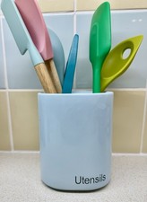 Duck Egg Blue Utensil Holder