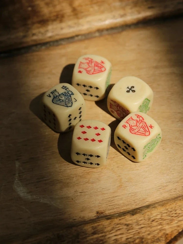 Vintage set poker dice - vintage, of