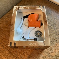 Vintage 1970’s Orange Boxed Hachoir Spong Manual Mincer N605 Made in England 