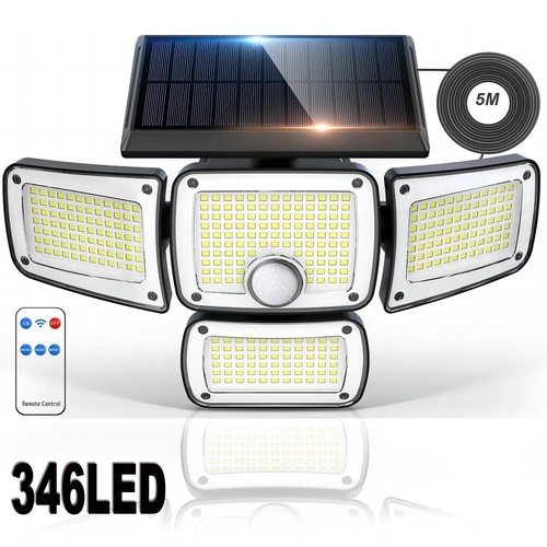 Head led solar pir motion - 3-head,