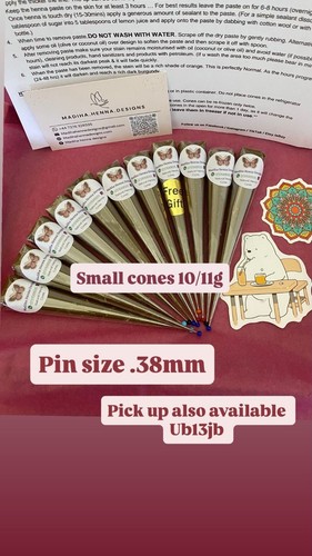 100 natural henna cones - 100%,