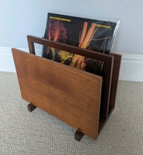 FRESCO G PLAN MAGAZINE RACK MCM TEAK VINYL RECORD L HOLDER STORAGE MID CENTURY