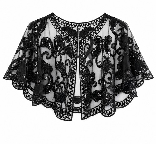 1920s sequin shawl - 1920s, wrap