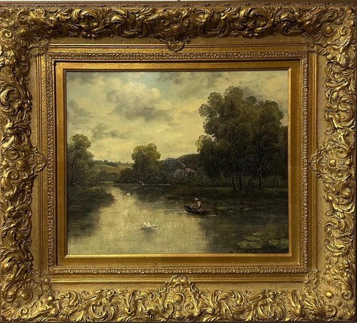 Victorian style boating scene - victorian,