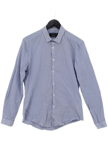 Topman men shirt blue - topman, m