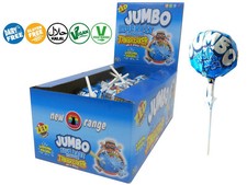 Zed Candy BLUE RAZZ Jawbreakers on a Stick VEGAN Sweets HALAL Candy GLUTEN FREE 