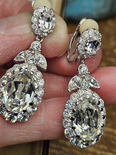 Vintage silver tone - , clear