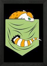 Leopard Gecko Pocket Framed