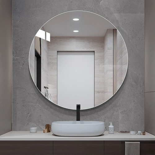 Large frameless round wall - round,