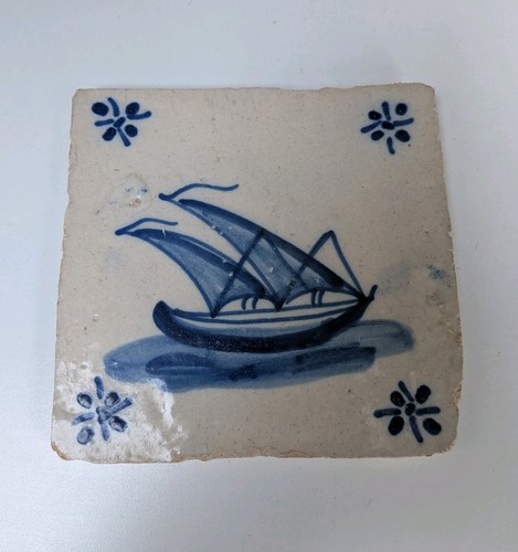 Antique portuguese tile with - tile,