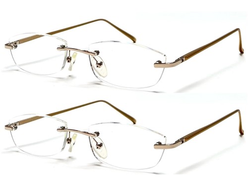 Mens quality rimless reading - rimless,