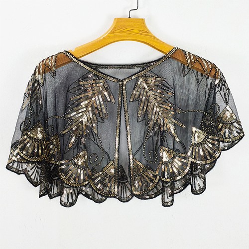 Women 1920s shawl wraps sequin - women,