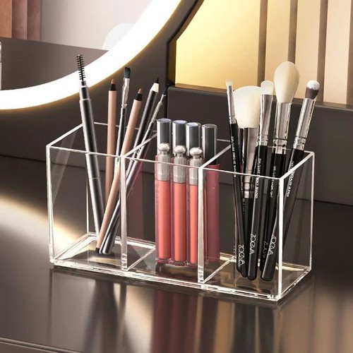 Acrylic makeup brush holder - acrylic,