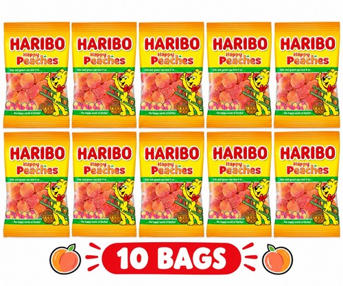 Haribo happy peaches - haribo, gummy
