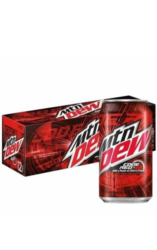 Mountain dew code red 355ml - dew,