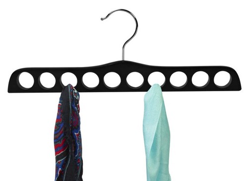 Black wooden scarf hanger - wooden,