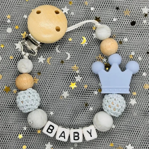 Personalised dummy clip wooden - dummy,
