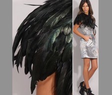 Black Feather Collar Peacock