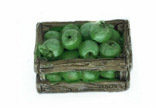 Miniature apple crate green - crate,,