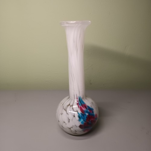 Mdina glass bud vase 18cm - bud, -red