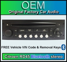 Citroen DS3 Bluetooth car stereo, Citroen RD45 L5FA04 radio + Vin Code & Keys