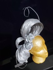 Large Silver SILK LUREX ABACA