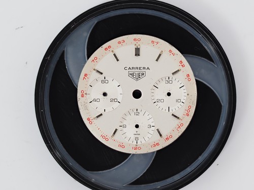 Heuer carrera 2447 dial red - heuer,