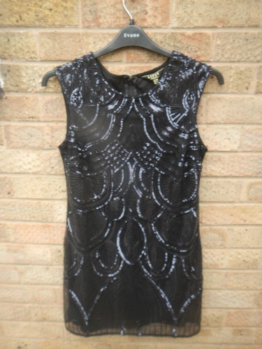 Lipsy black sequined dress - sequined,
