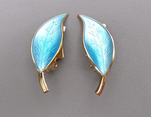 Sterling silver blue enamel - silver,