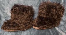 Black Faux Fur Fluffy Yeti Snow Boots Size 6, 7 (39 - 40) NEW