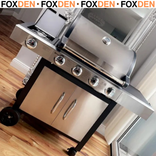 Burner gas bbq grill with - 4+1,