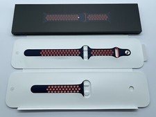 Genuine Apple Watch Nike Sport Band BLUE BLACK / BRIGHT MANGO 49mm 46mm 45mm 44m