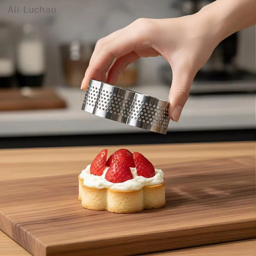 Stainless steel flower tart - stainless,