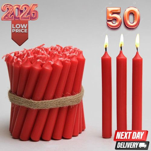 Red christingle candles - red,