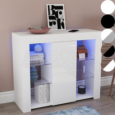 Modern LED Sideboard High Gloss Modern Buffet Cupboard Display Cabinet