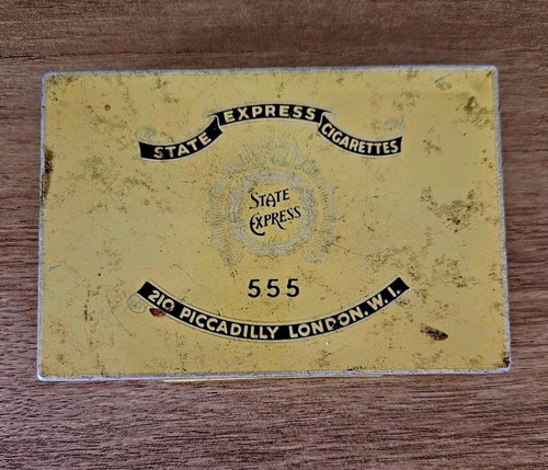 Vintage cigarette tin state - cigarette,