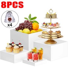 8PCS Acrylic Buffet Riser Food